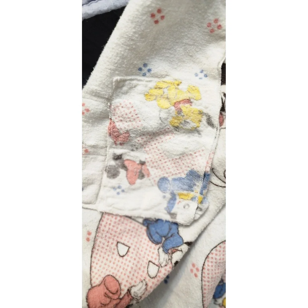 Disney Receiving Blanket 1984 Mickey Baby friends ABC's Dundee 25